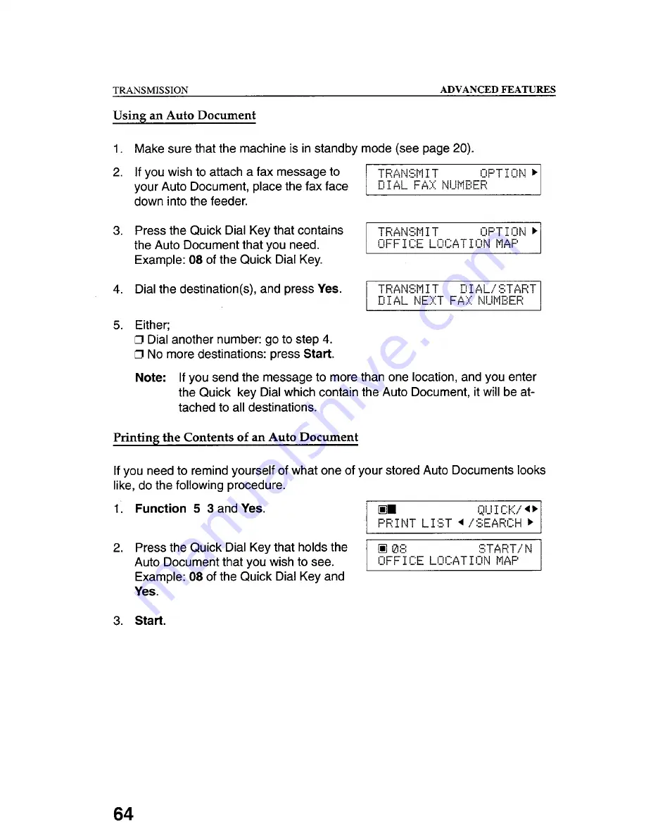 Gestetner 9867 Operating Instructions Manual Download Page 74