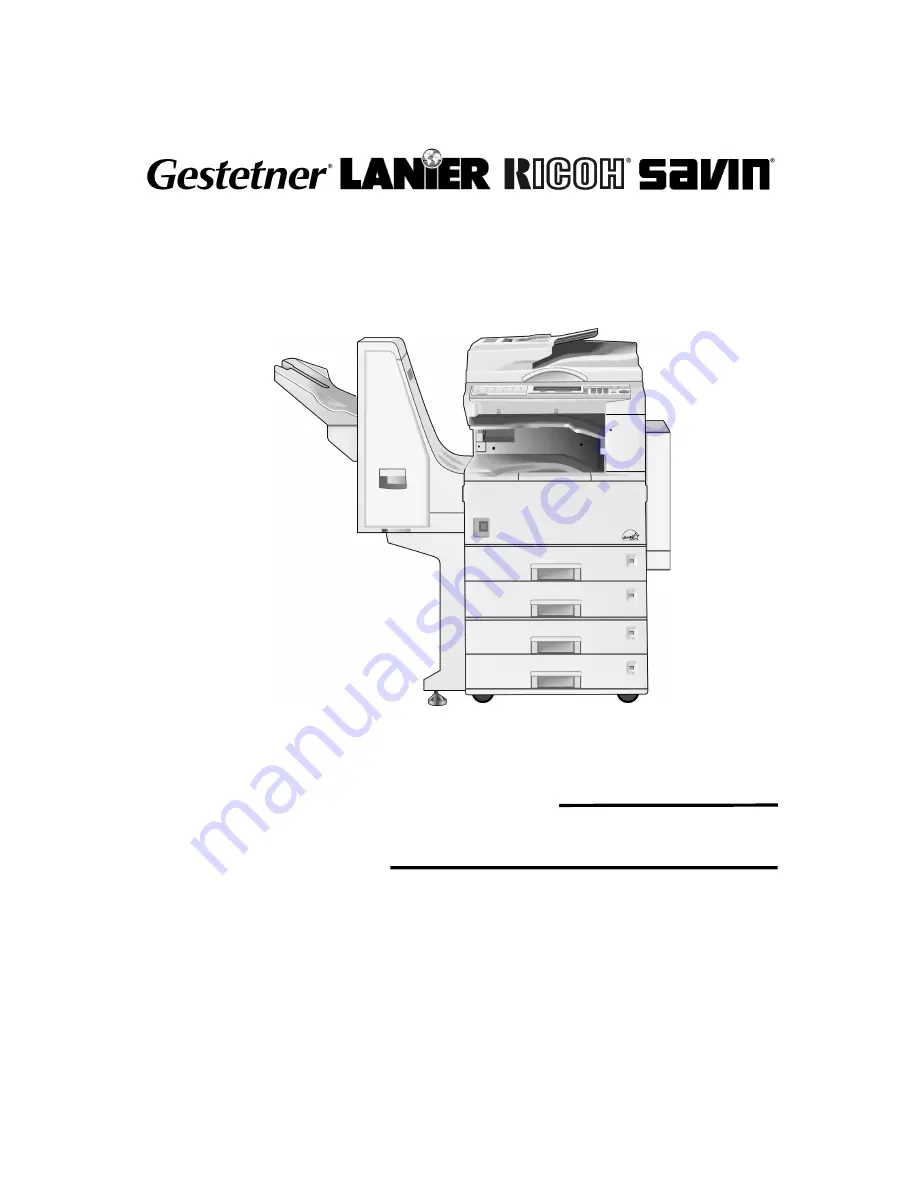 Gestetner A265 Скачать руководство пользователя страница 1