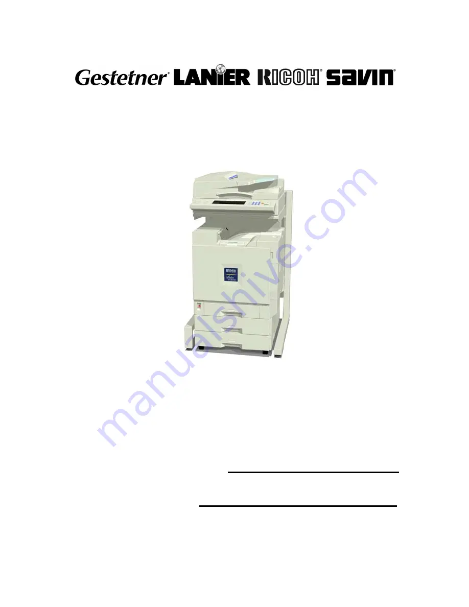 Gestetner G060 Service Manual Download Page 1