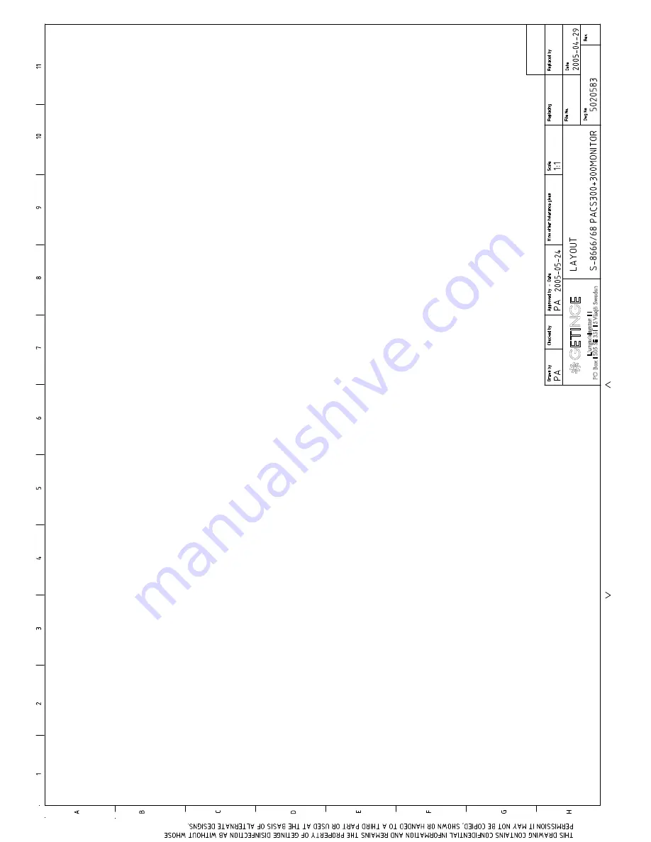 Getinge 86 SERIES Technical Manual Download Page 178