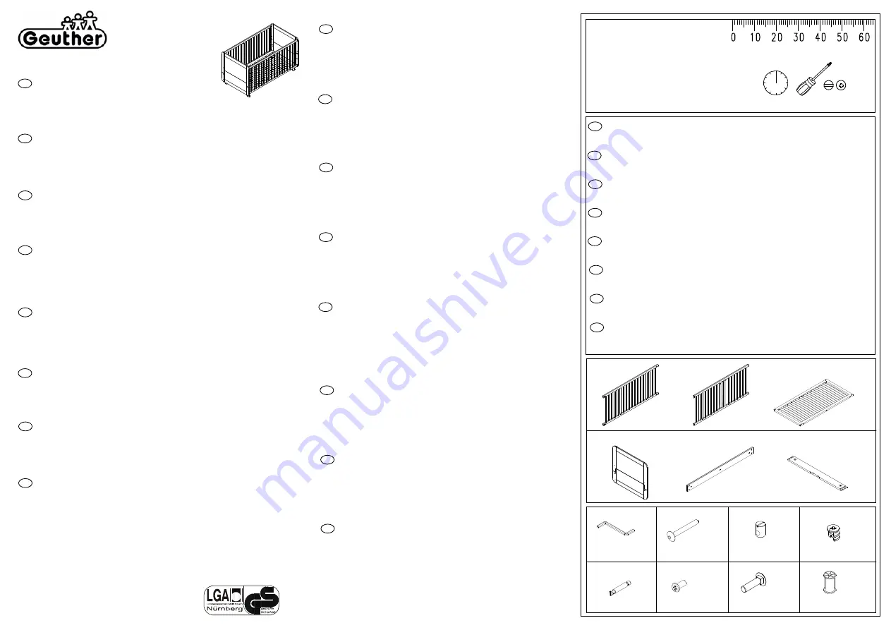 Geuther Bianco 1127KB Instructions For Assembly And Use Download Page 2