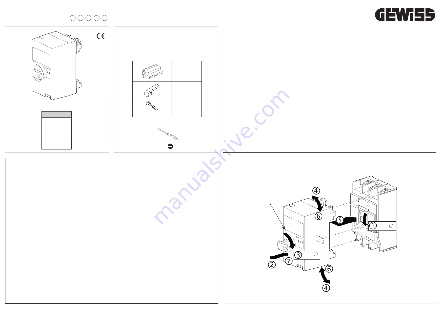 Gewiss MSX/M 250c Quick Start Manual Download Page 1