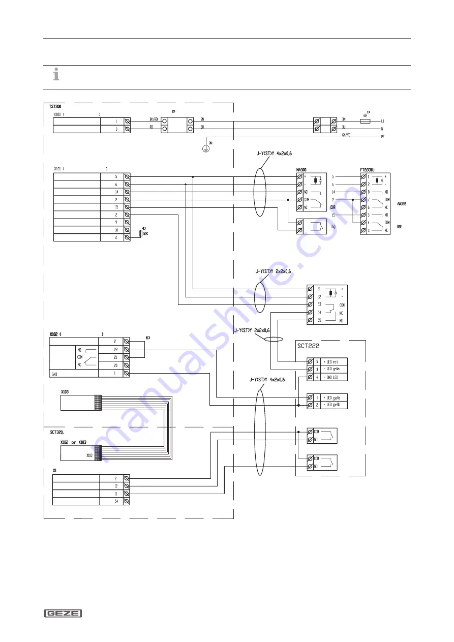 GEZE SecuLogic RWS TZ 300 Installation And Commissioning Instructions With Wiring Diagram Download Page 31