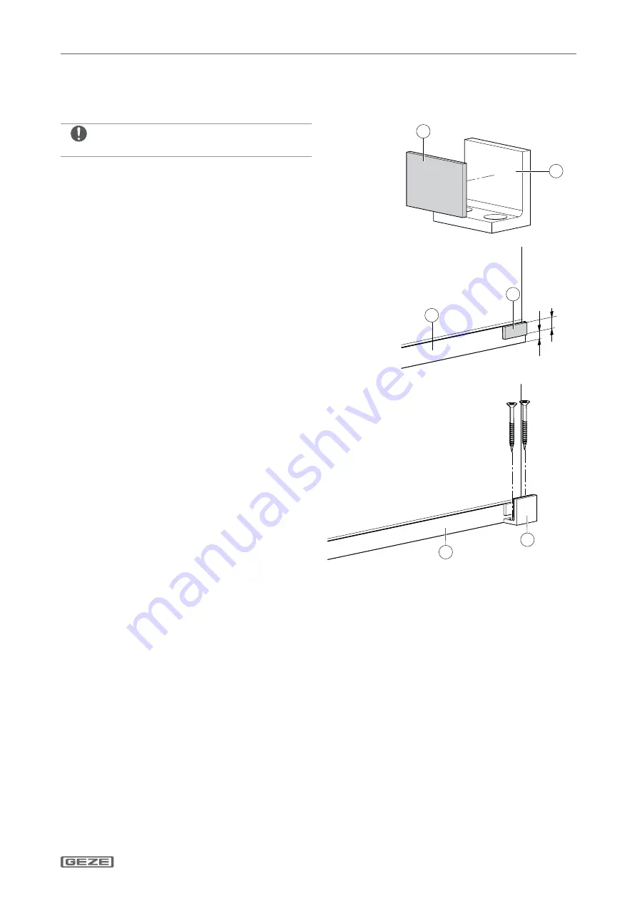 GEZE Slimdrive SL NT GGS Additional Installation Instructions Download Page 7