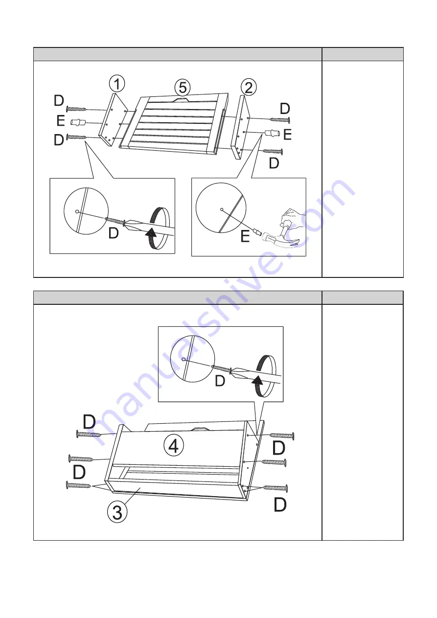 GFW BERGEN THREE TIER SHOE CABINET Assembly Instructions Manual Download Page 7