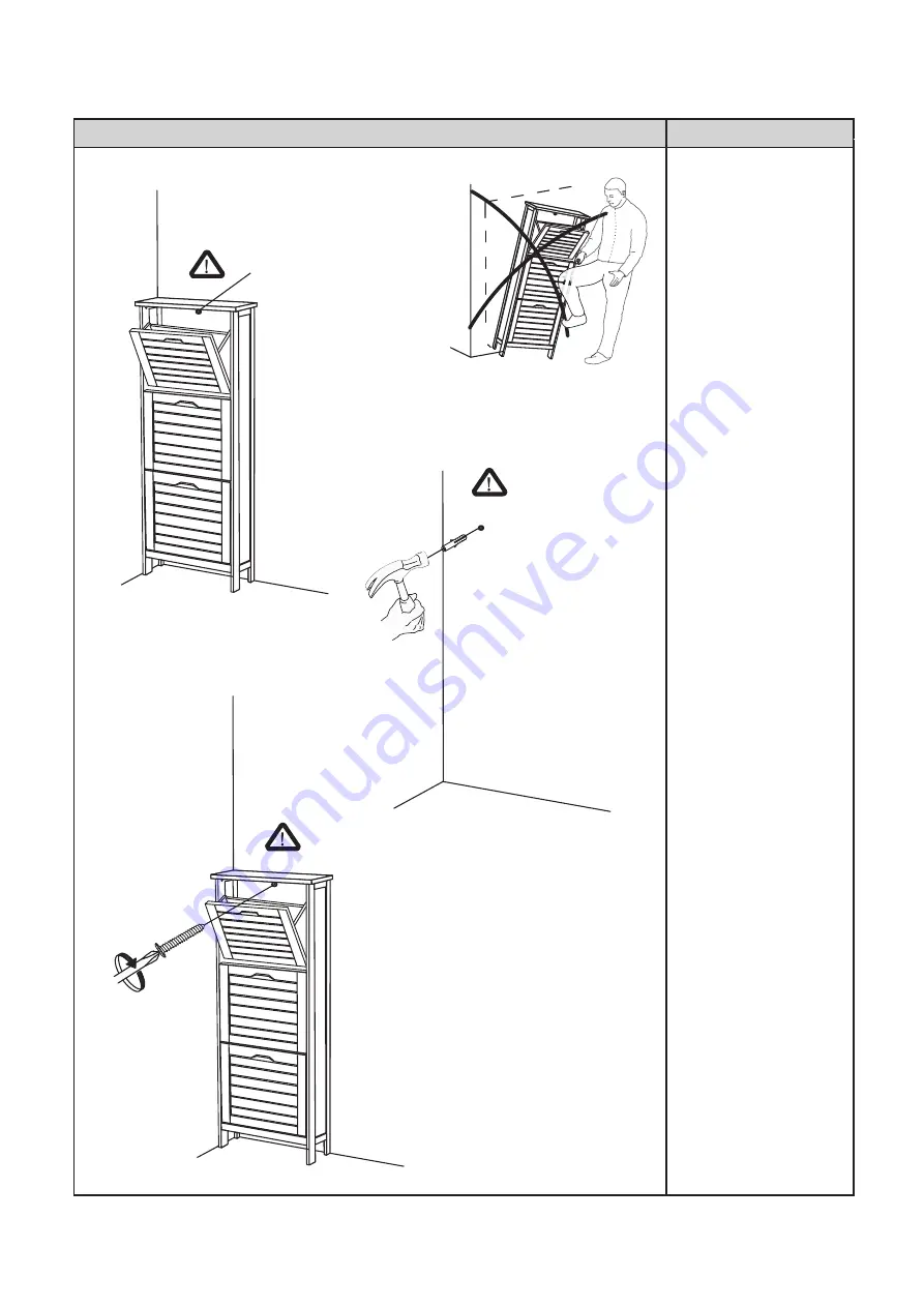 GFW BERGEN THREE TIER SHOE CABINET Assembly Instructions Manual Download Page 11