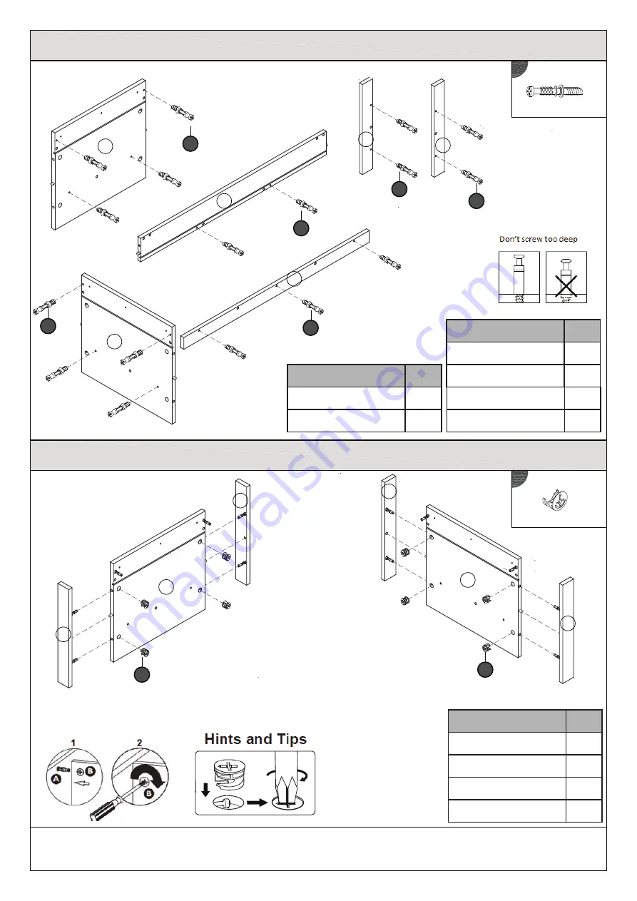 GFW LANCASTER LIFT UP COFFEE TABLE Assembly Instructions Manual Download Page 6