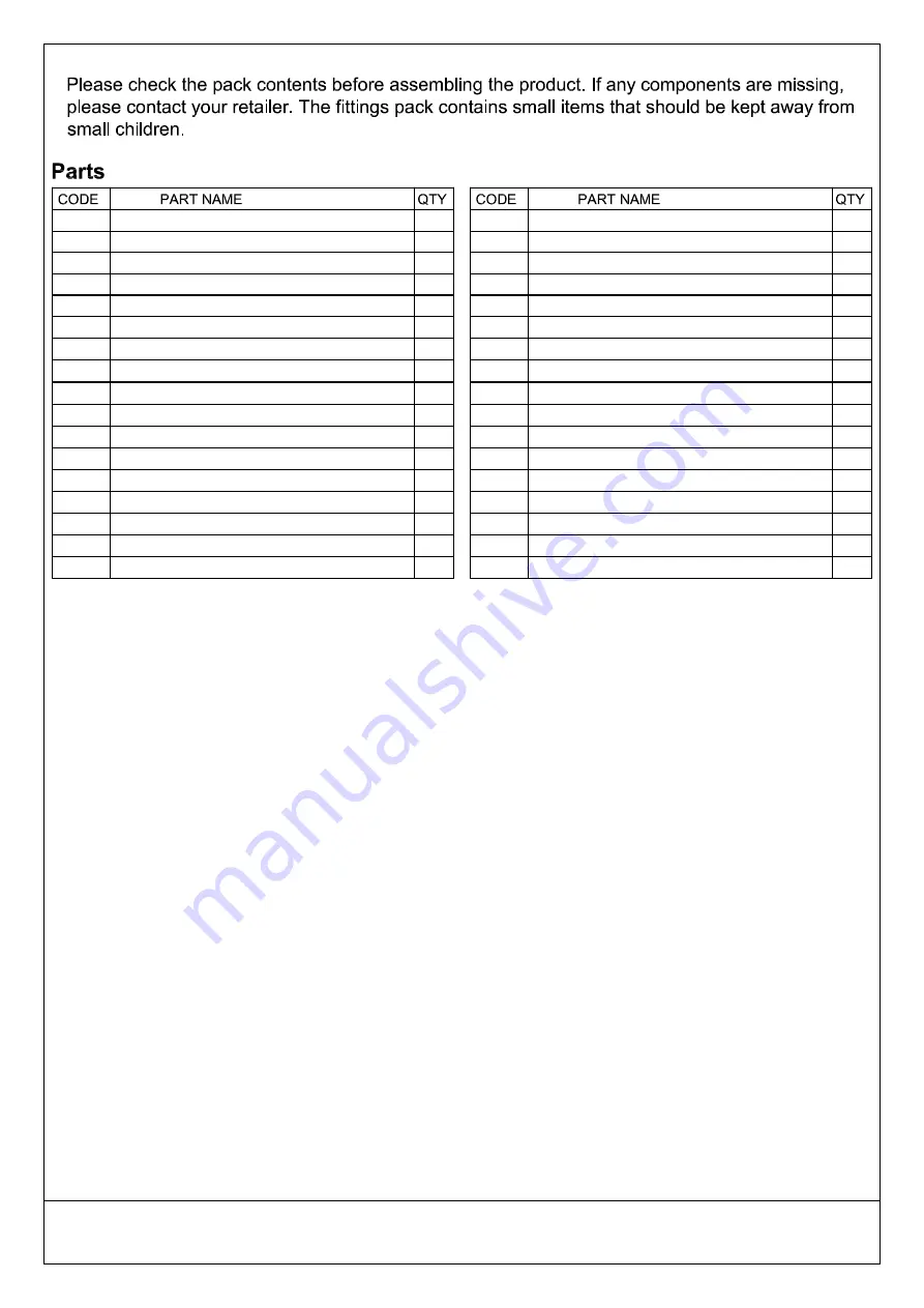 GFW NEW OTTAWA MID SLEEPER Assembly Instructions Manual Download Page 4