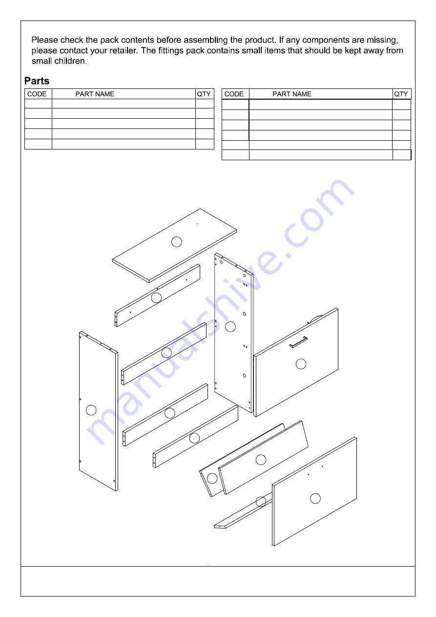 GFW STIRLING 2 TIER SHOE CABINET Manual Download Page 3