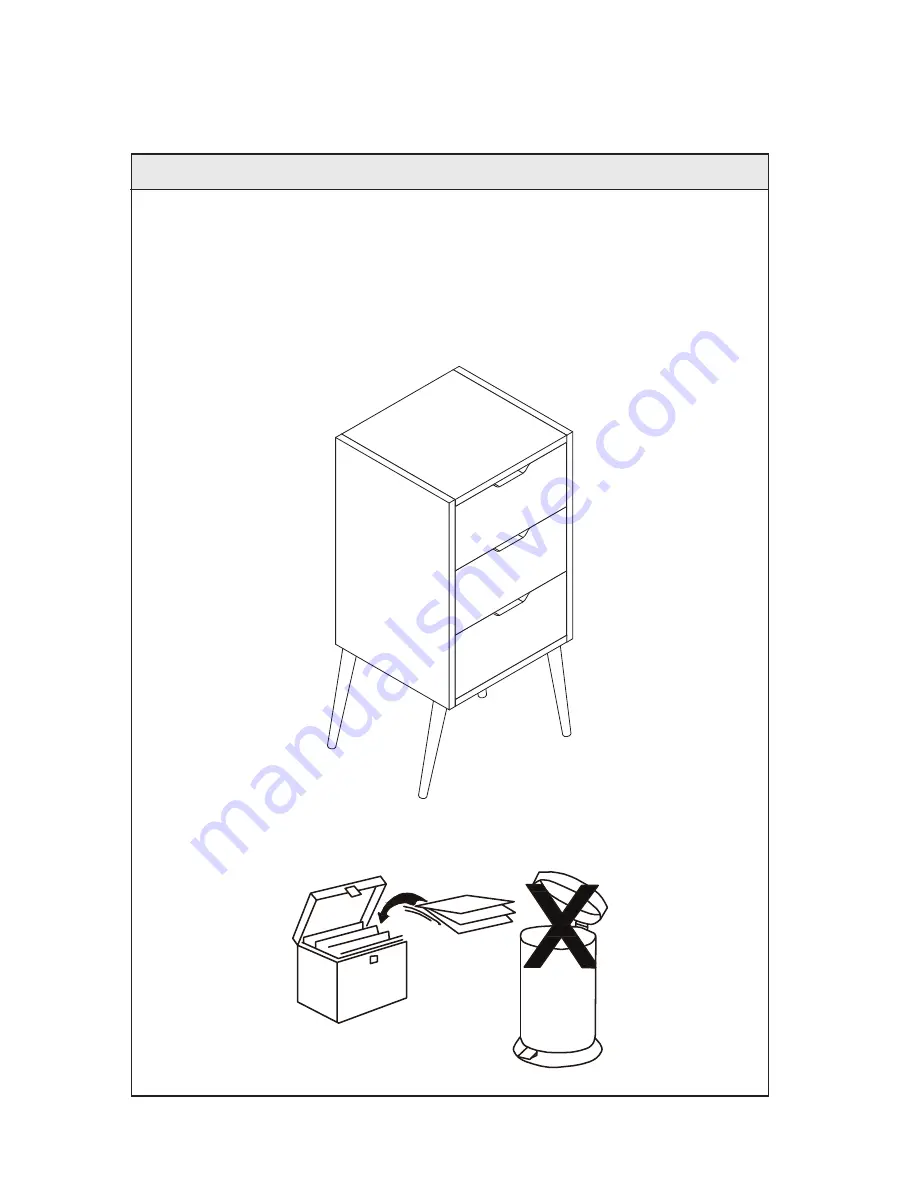 GFW STOCKHOLM 3 DRAWER SLIM CHEST Assembly Instructions Manual Download Page 13