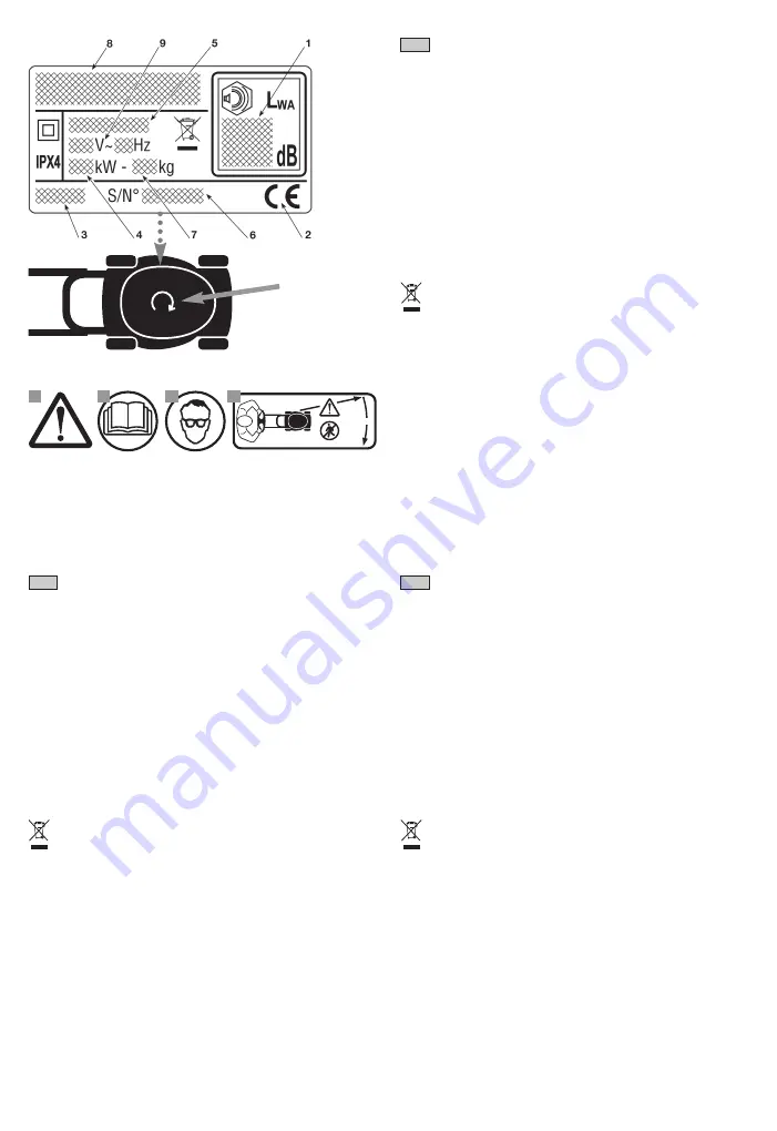 GGP ITALY SPA D 310 Operator'S Manual Download Page 6