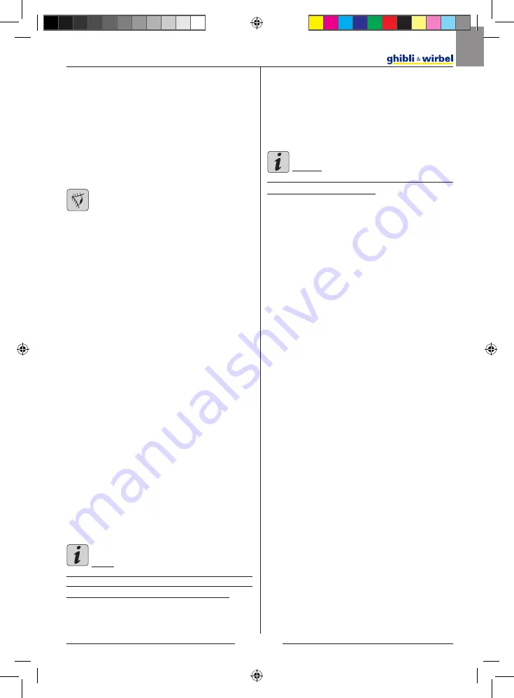 Ghibli & Wirbel FR30 E45 Touch Use And Maintenance Download Page 15