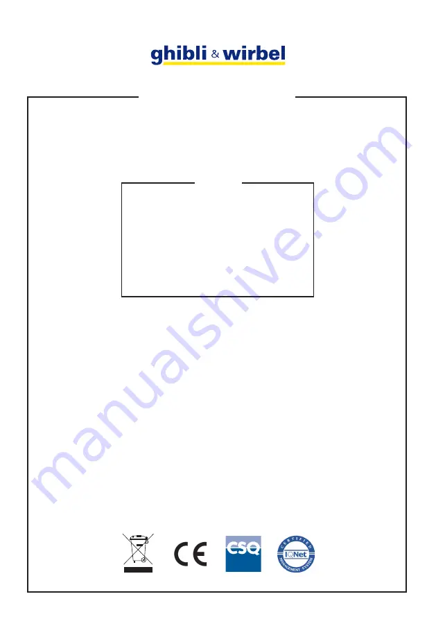 Ghibli & Wirbel FR30 E45 Touch Use And Maintenance Download Page 24