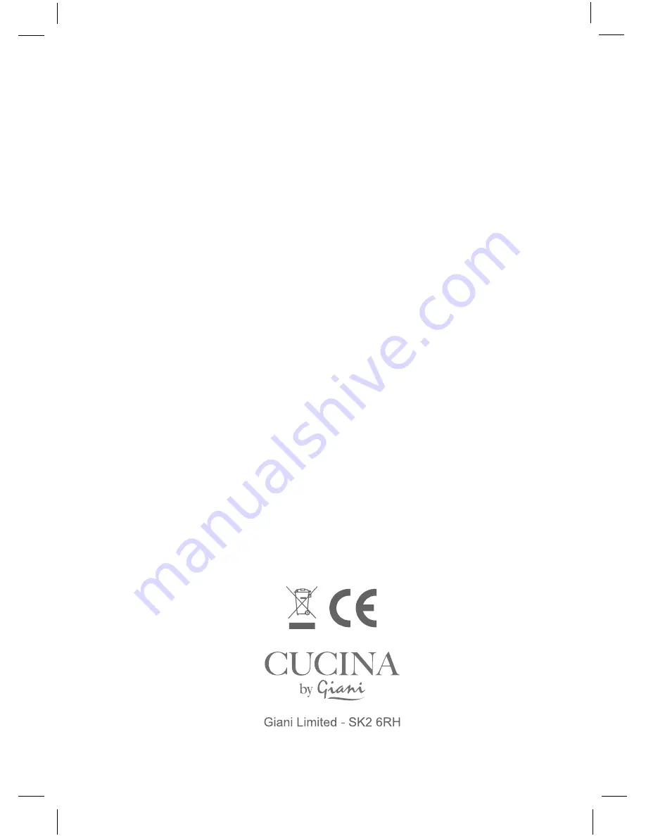 Giani Cucina GCFS-588 Instruction Manual Download Page 10