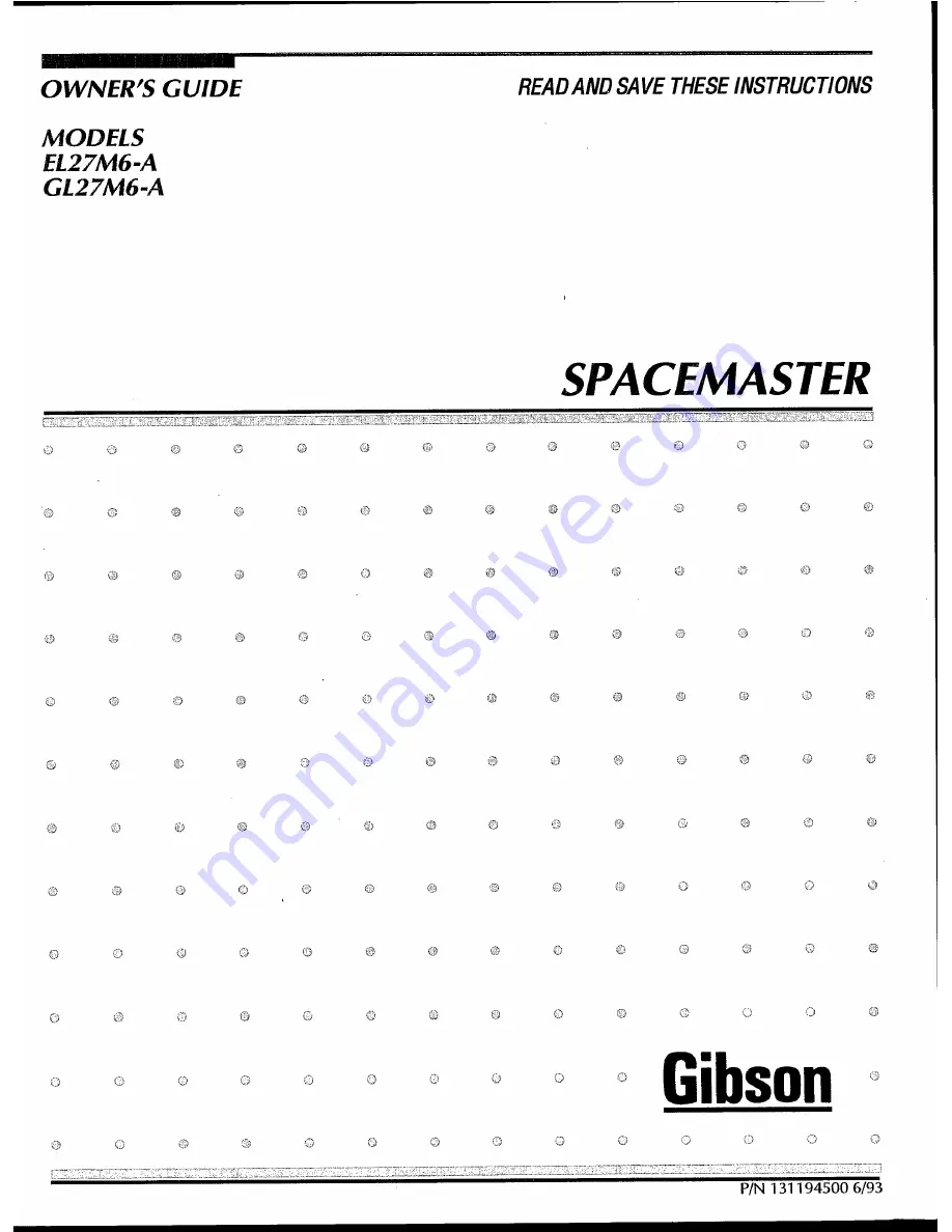 Gibson Spacemaster EL27M6-A Скачать руководство пользователя страница 1