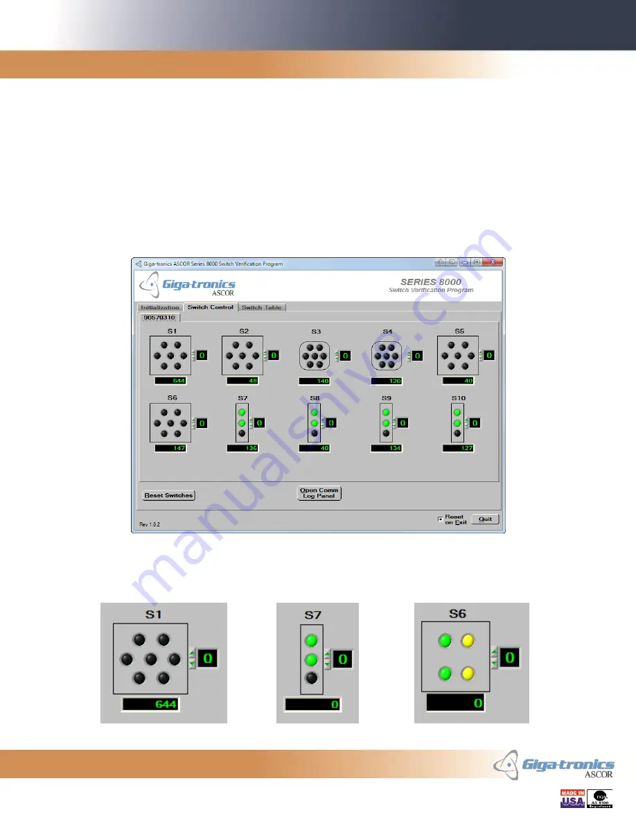 Giga-tronics ASCOR Series 8000 Getting Started Manual Download Page 15