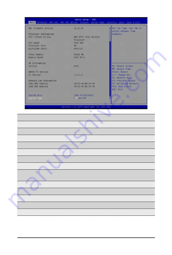 Gigabyte R262-ZA1 User Manual Download Page 61