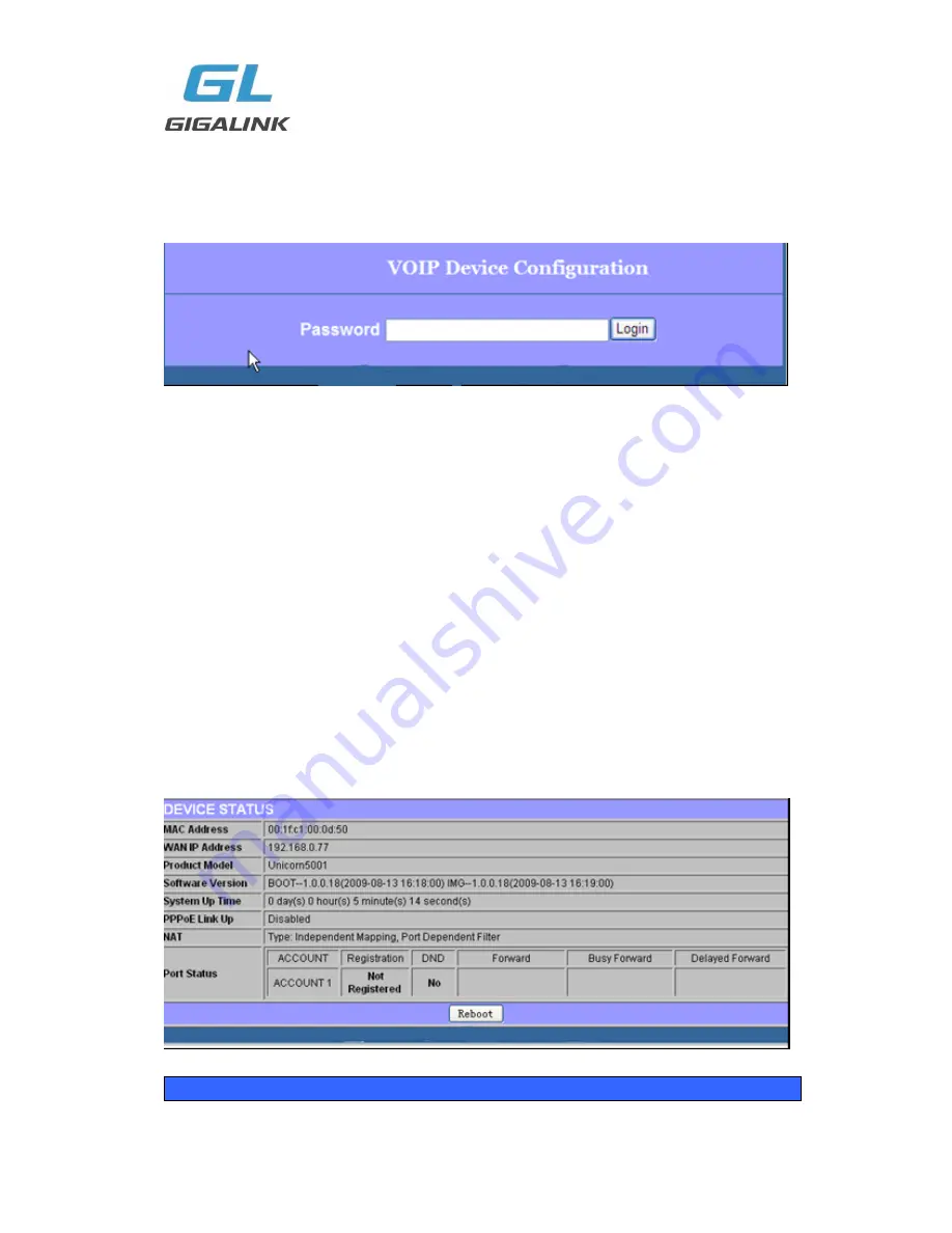 Gigalink GL-VP-150 User Manual Download Page 19