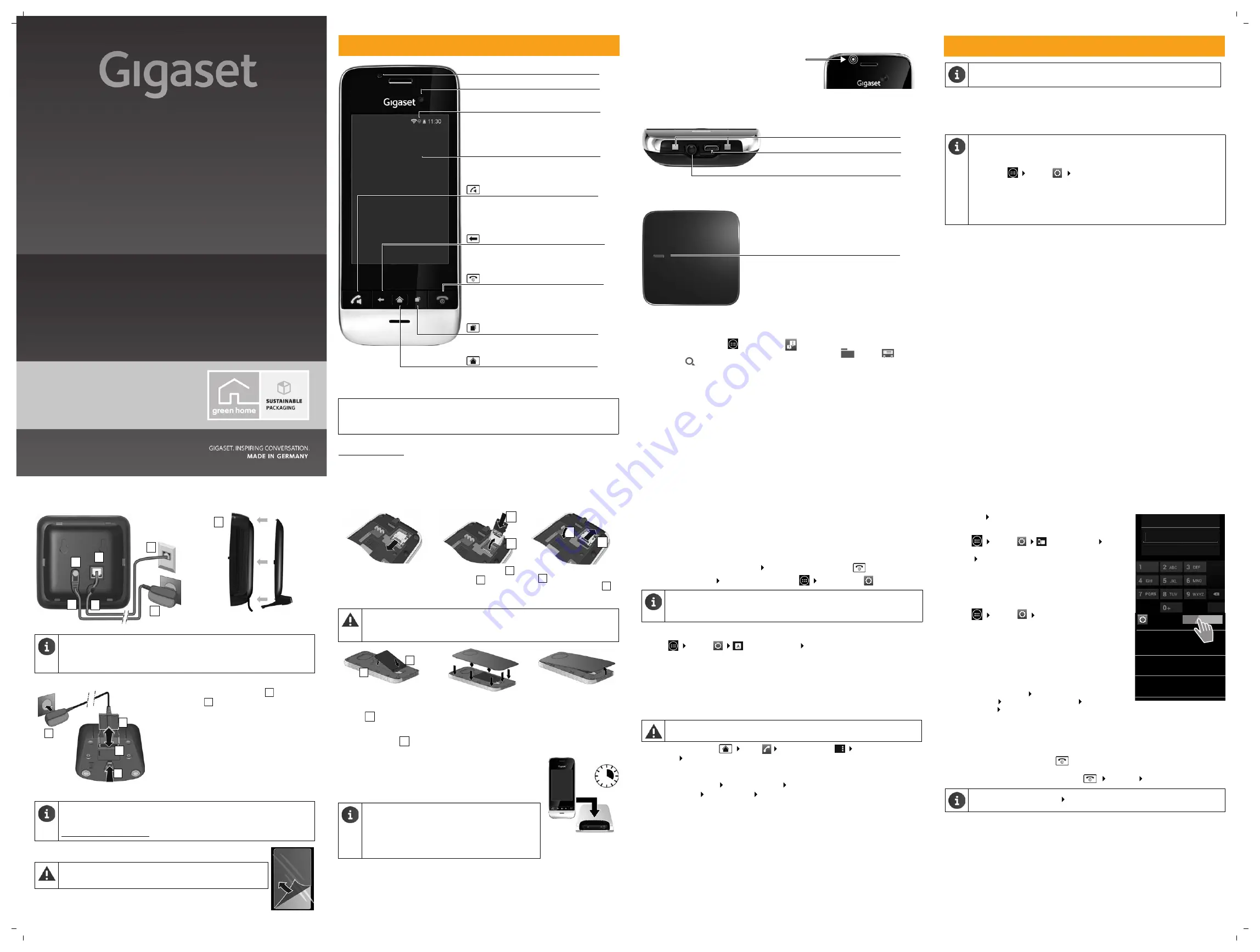 Gigaset sl930 a Quick Start Manual Download Page 1