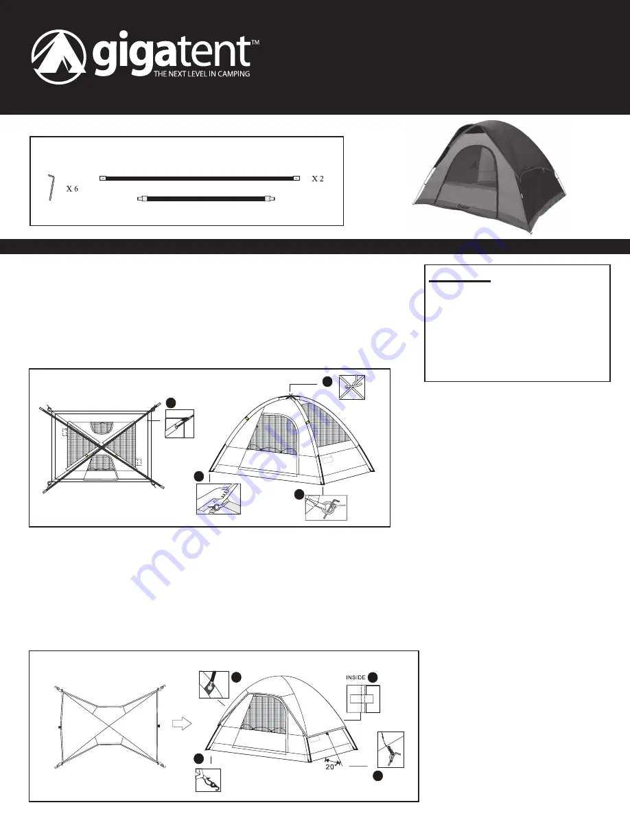 GigaTent COOPER 3 Owner'S Manual Download Page 1