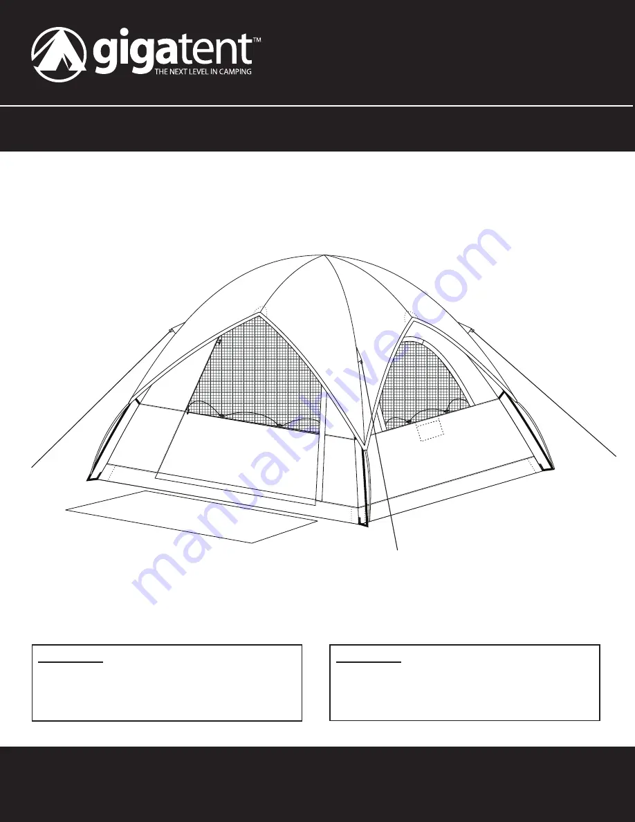 GigaTent Garfield MT120 Скачать руководство пользователя страница 1