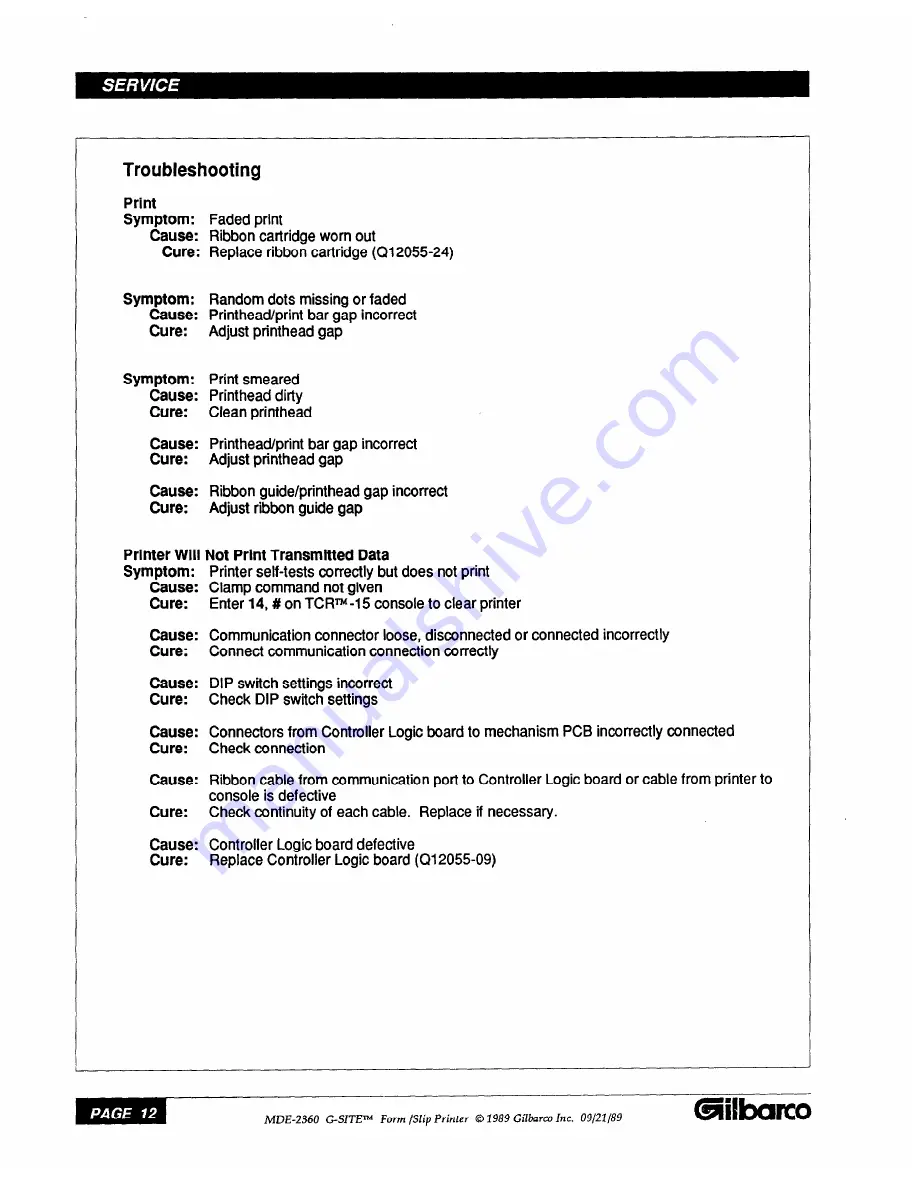 Gilbarco MDE-2360 Installation And Service Instructions Manual Download Page 16