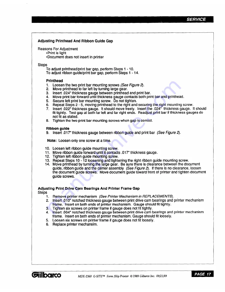 Gilbarco MDE-2360 Installation And Service Instructions Manual Download Page 21