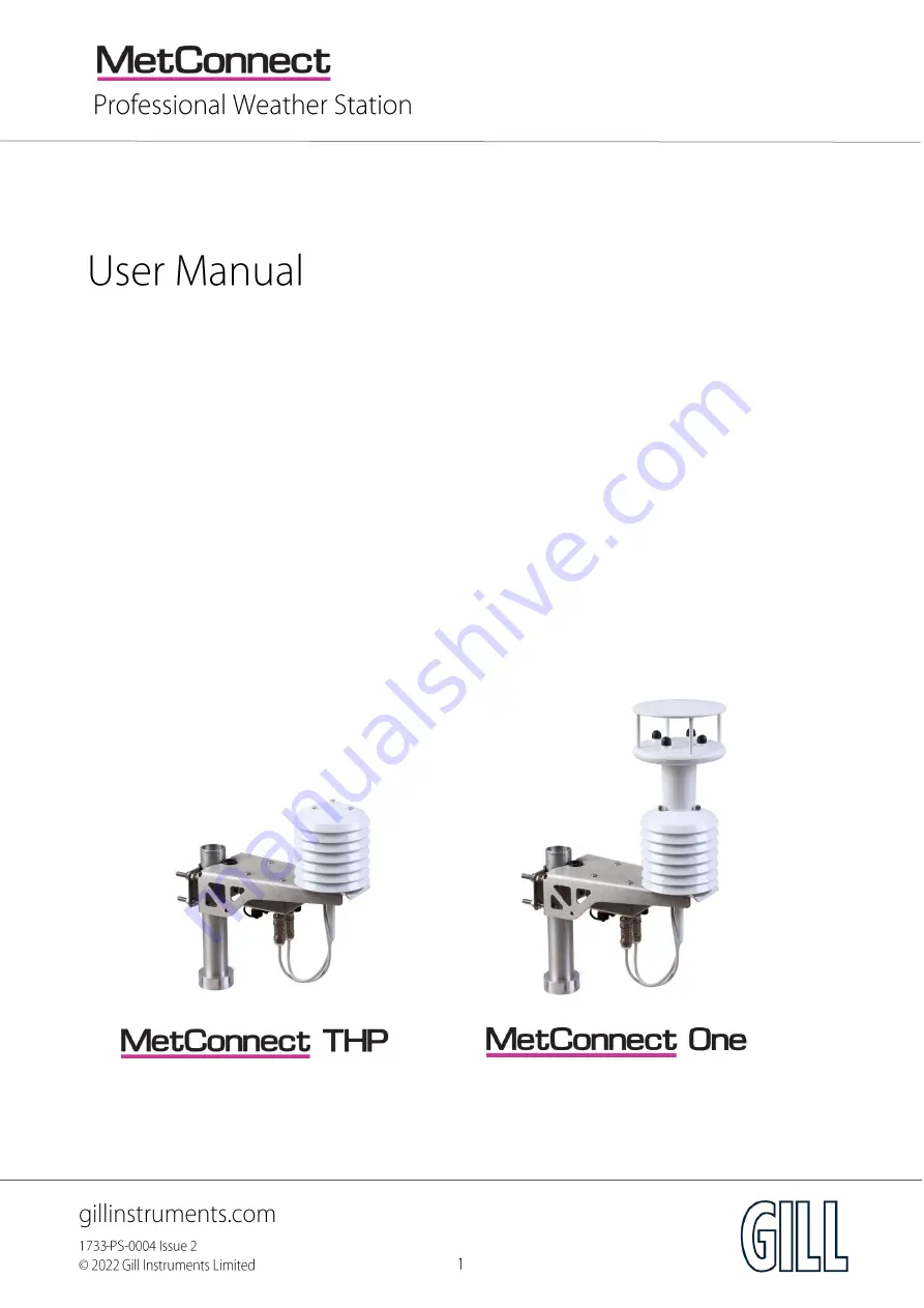 Gill MetConnect One User Manual Download Page 1