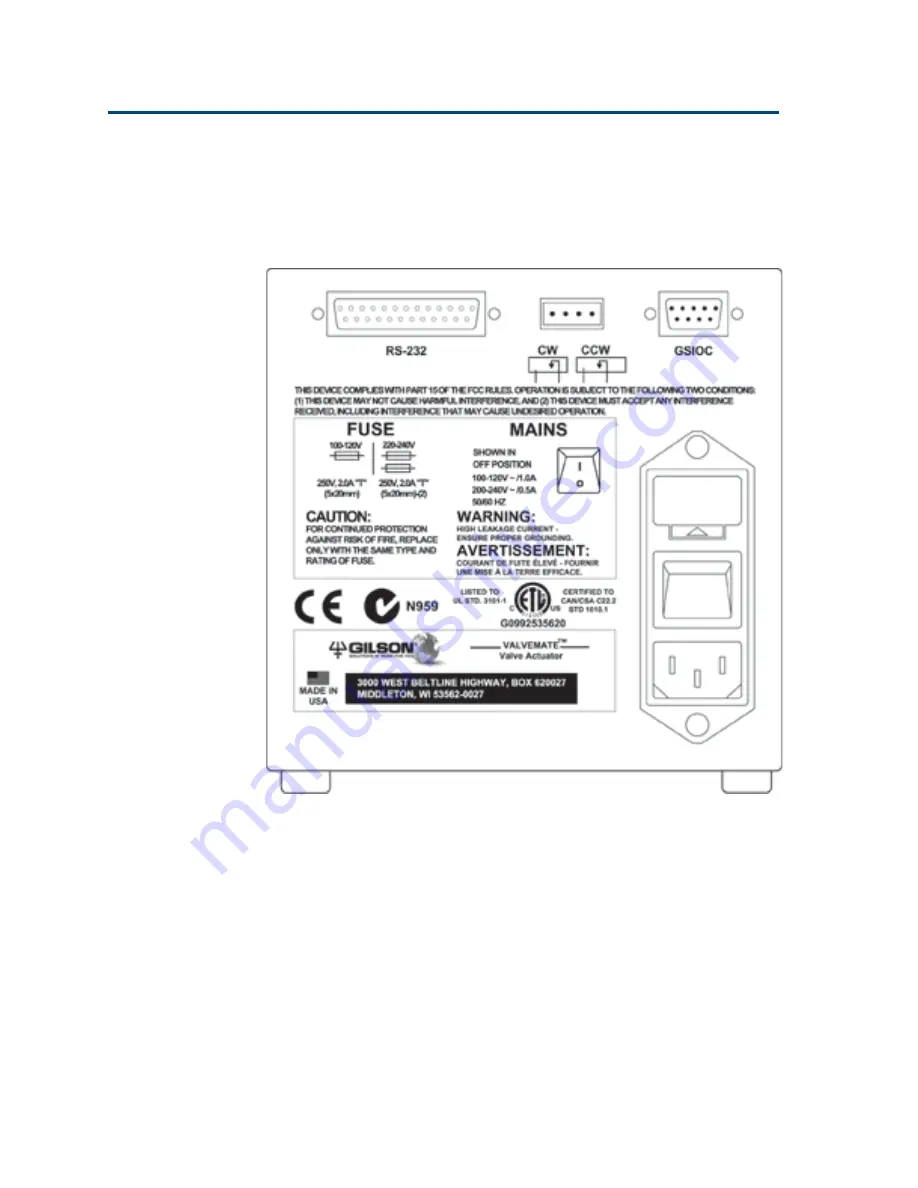 Gilson VALVEMATE User Manual Download Page 15