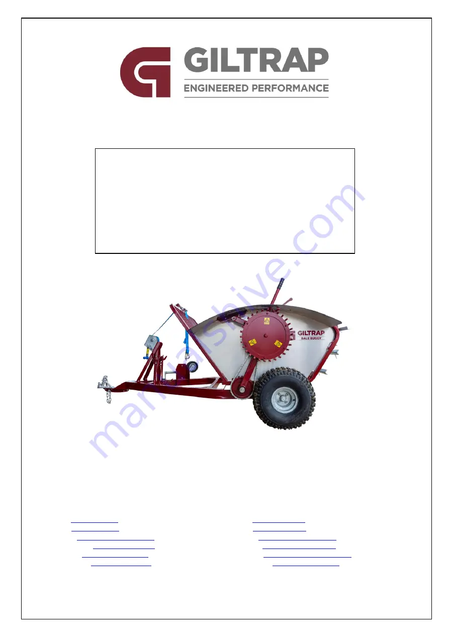 Giltrap Bale Buggy Operator'S & Parts Manual Download Page 1