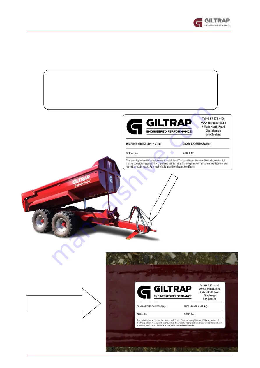 Giltrap Construction 17 Operations & Parts Manual Download Page 6