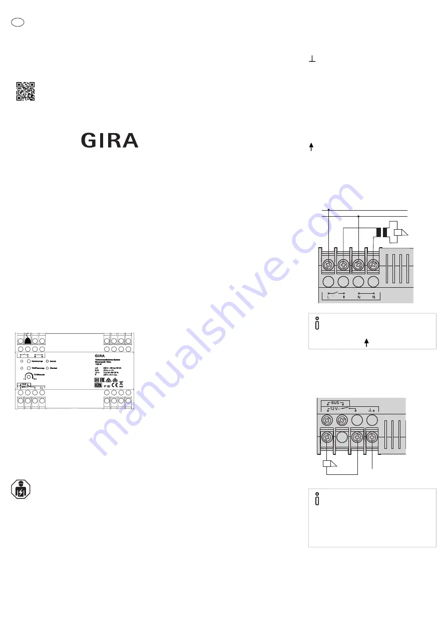 Gira 1288 Series Operating Instructions Download Page 1