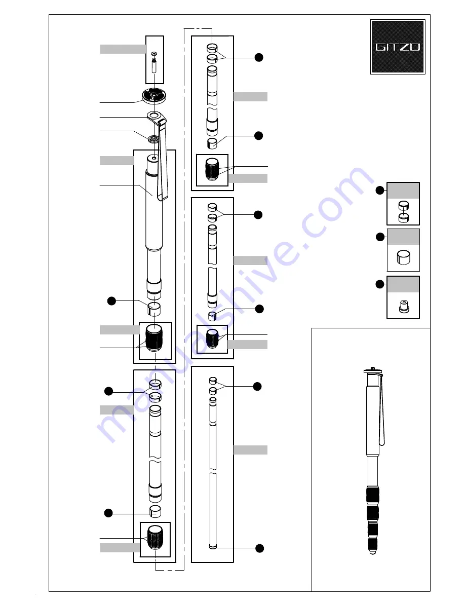 Gitzo MonoTrek Mountaineer Mk2 G1578L  G1578L G1578L Parts List Download Page 1