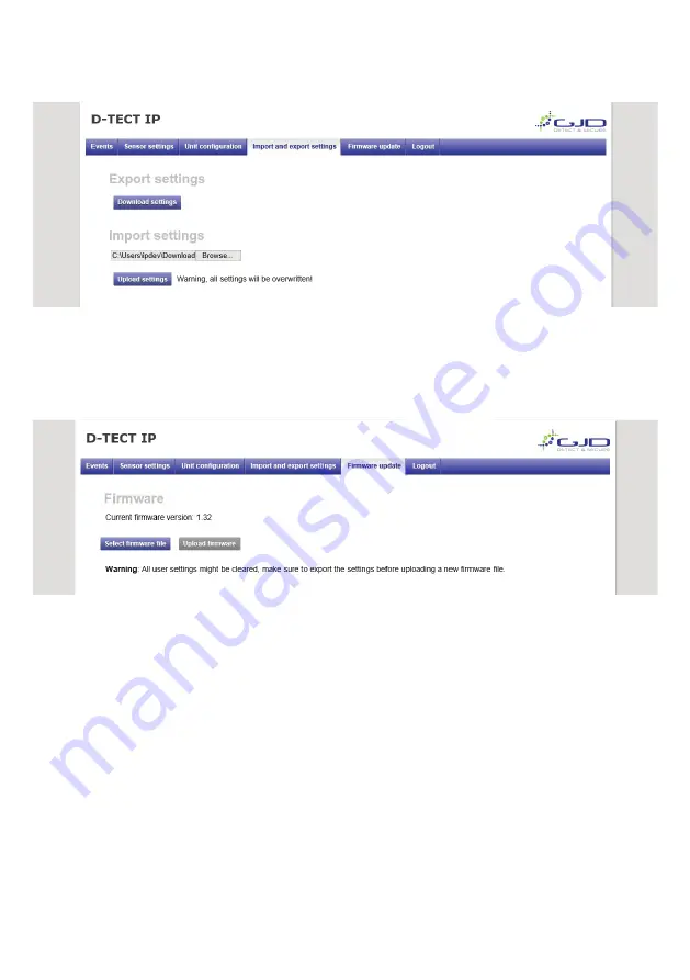 GJD D-TECT 3 IP GJD260 Manual Download Page 8