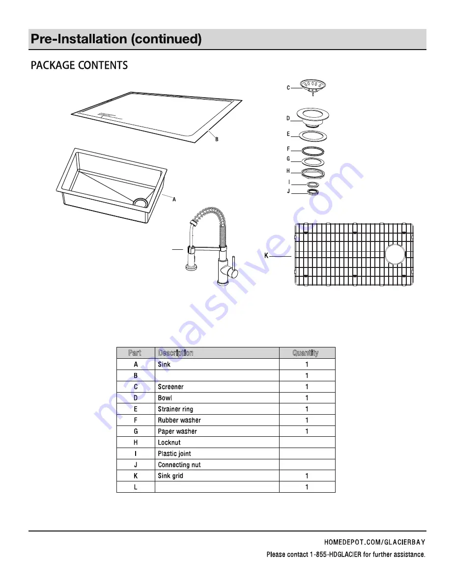 Glacier bay 1005403614 Use And Care Manual Download Page 6