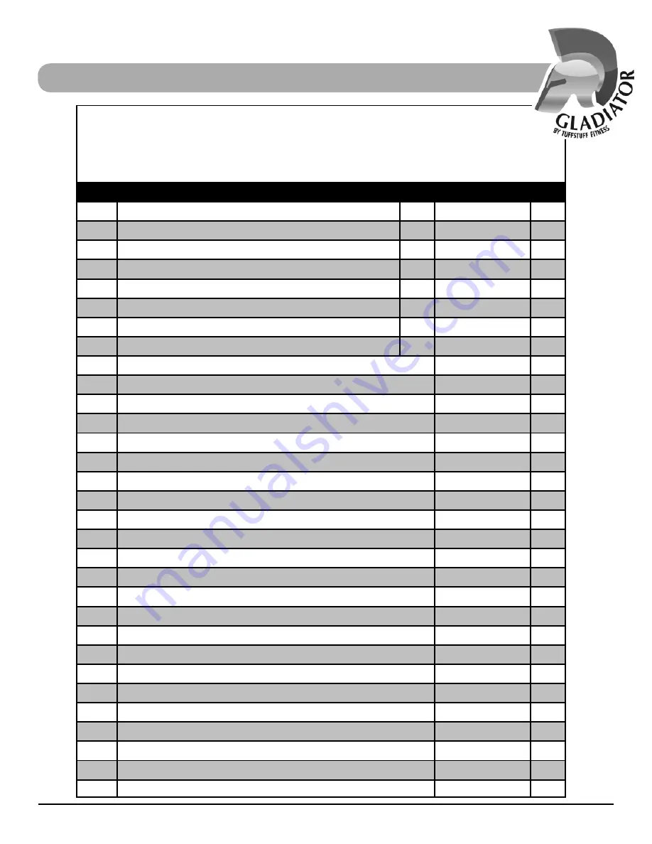 Gladiator EID-42 Owner'S Manual & Assembly Instructions Download Page 10