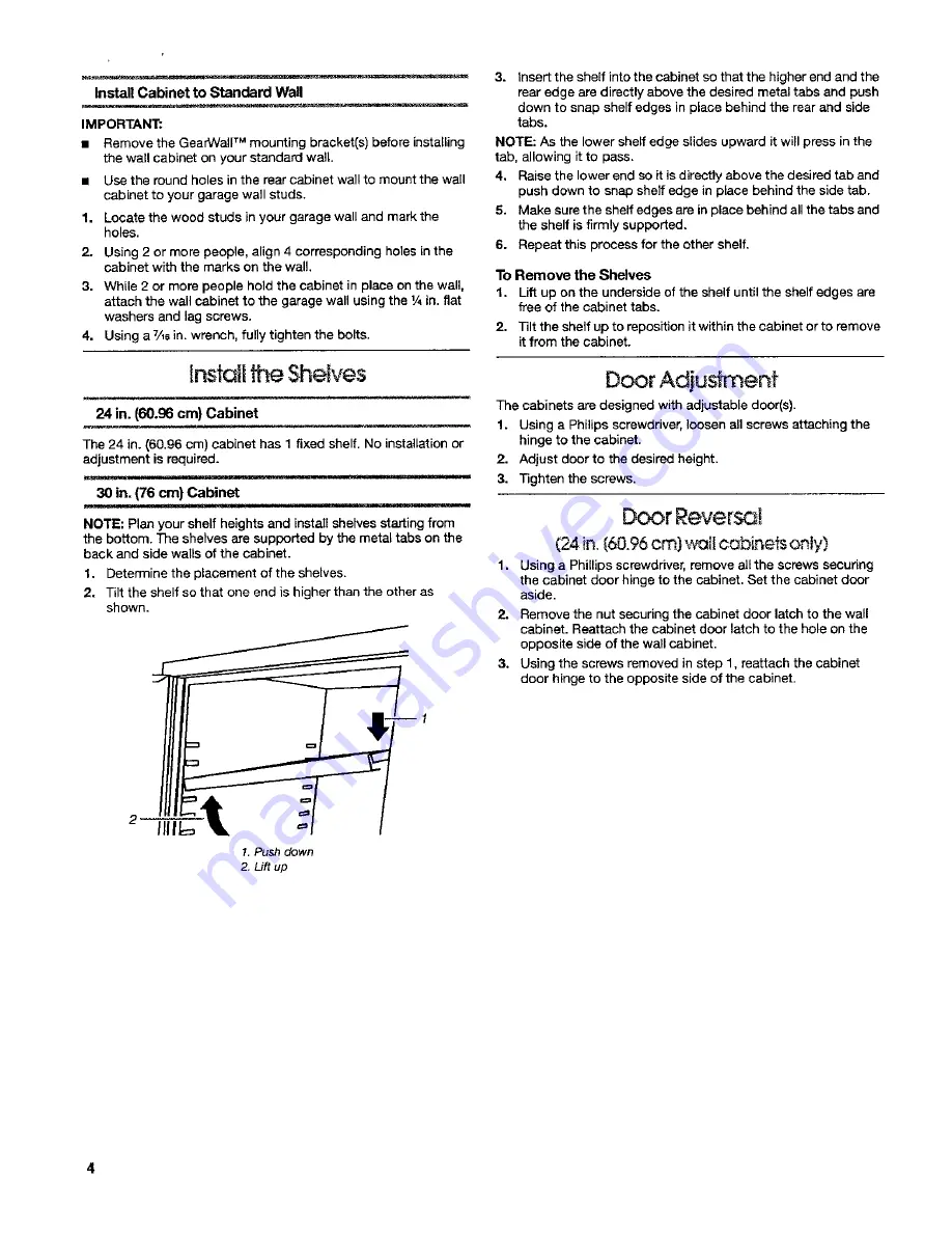 Gladiator GAWG302DPG00 Assembly Instructions Manual Download Page 4