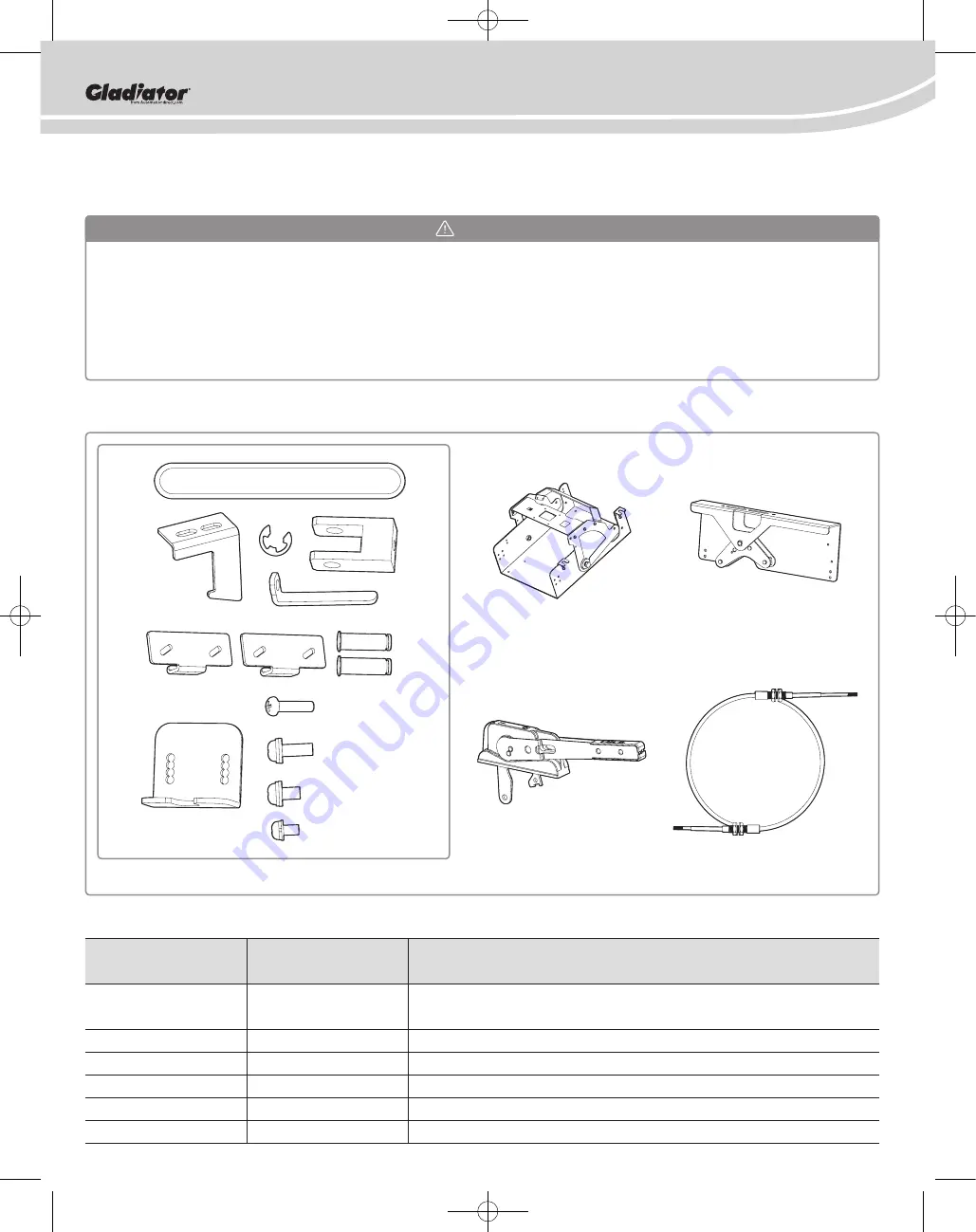 Gladiator GCB1200 Installation Instruction Download Page 1