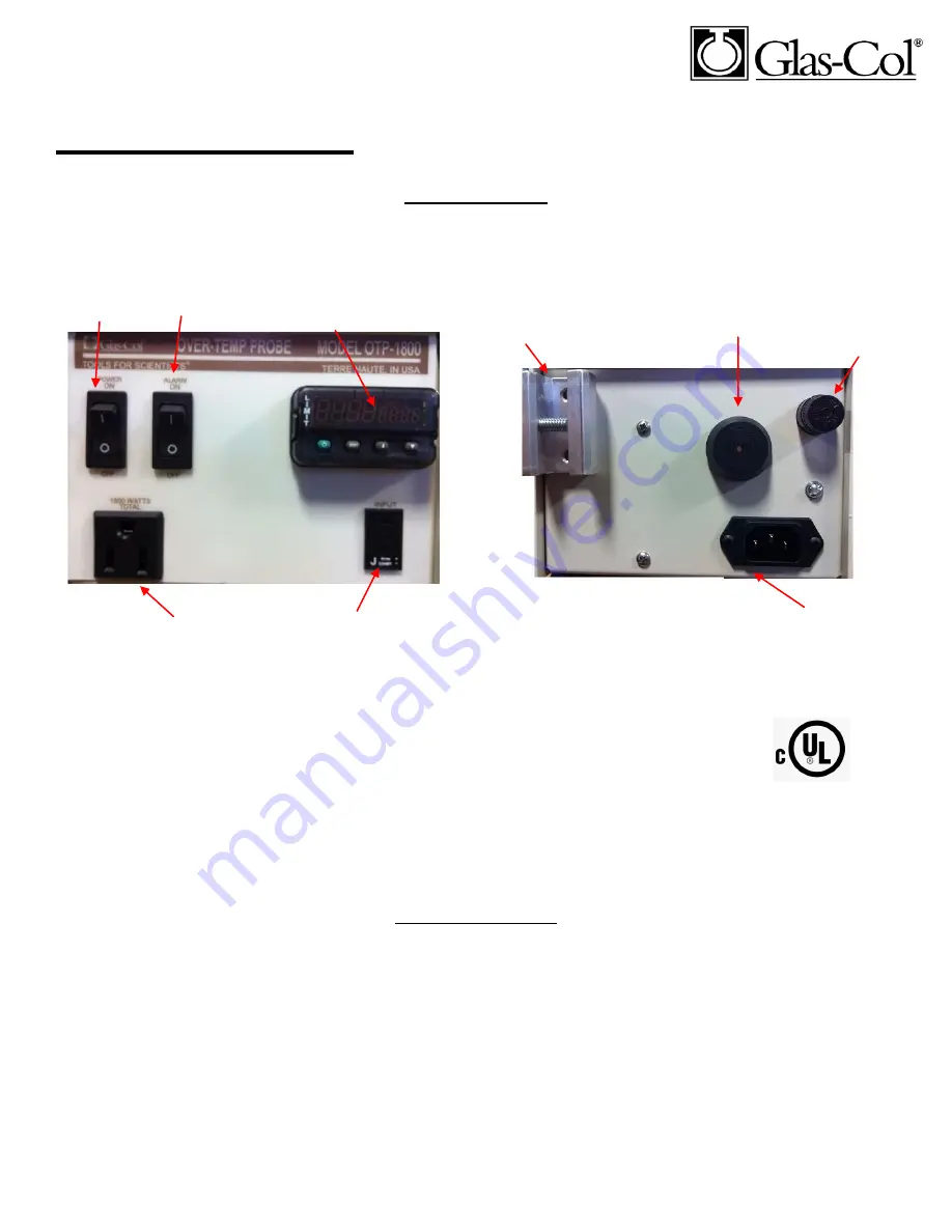 Glas-Col 108A OTP1800 Скачать руководство пользователя страница 1