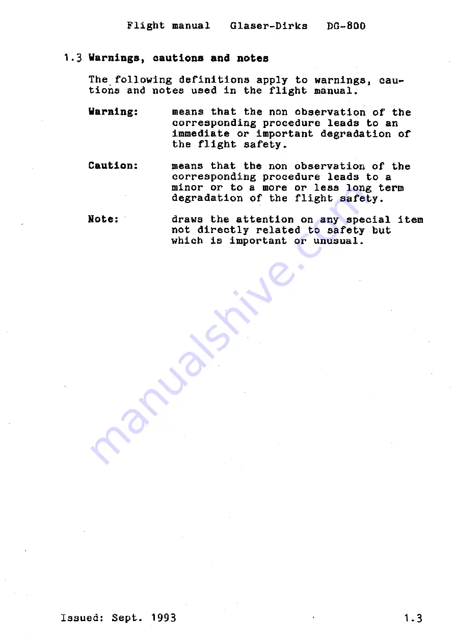 Glaser-Dirks DG-800 A Flight Manual Download Page 9