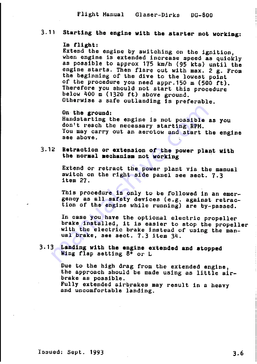 Glaser-Dirks DG-800 A Flight Manual Download Page 30