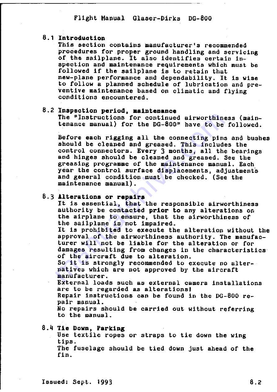 Glaser-Dirks DG-800 A Flight Manual Download Page 99