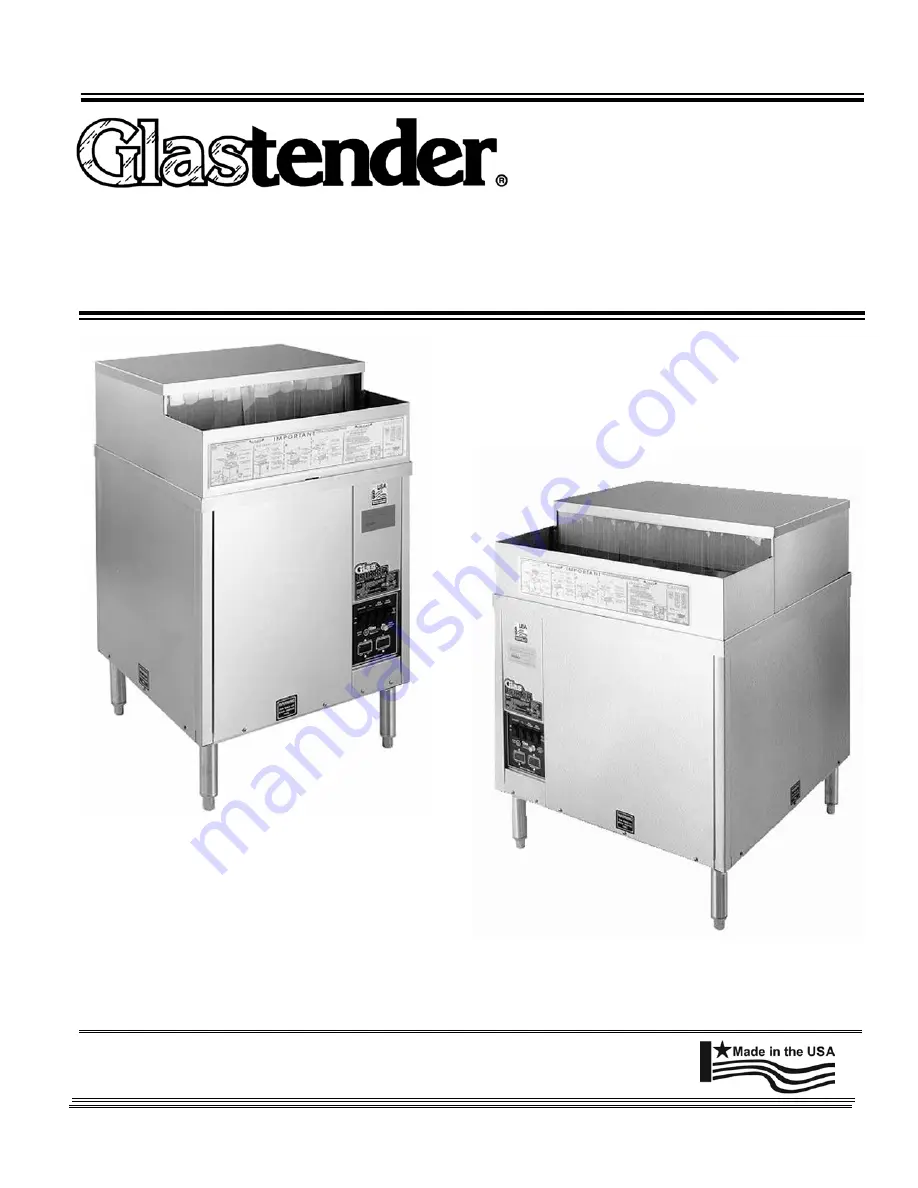 Glastender GT-24 Operations Manual & Parts List Download Page 1