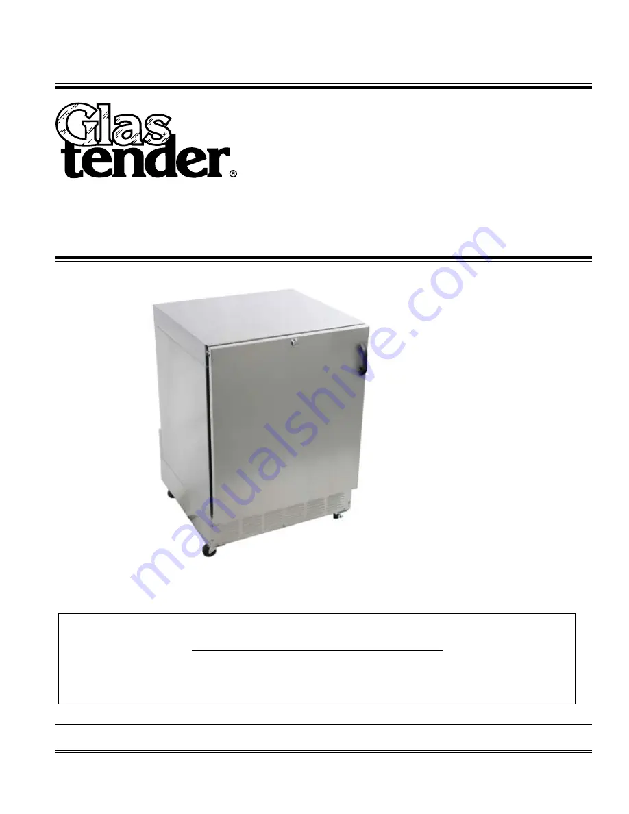 Glastender UCR24S-L Operation Manual Download Page 1