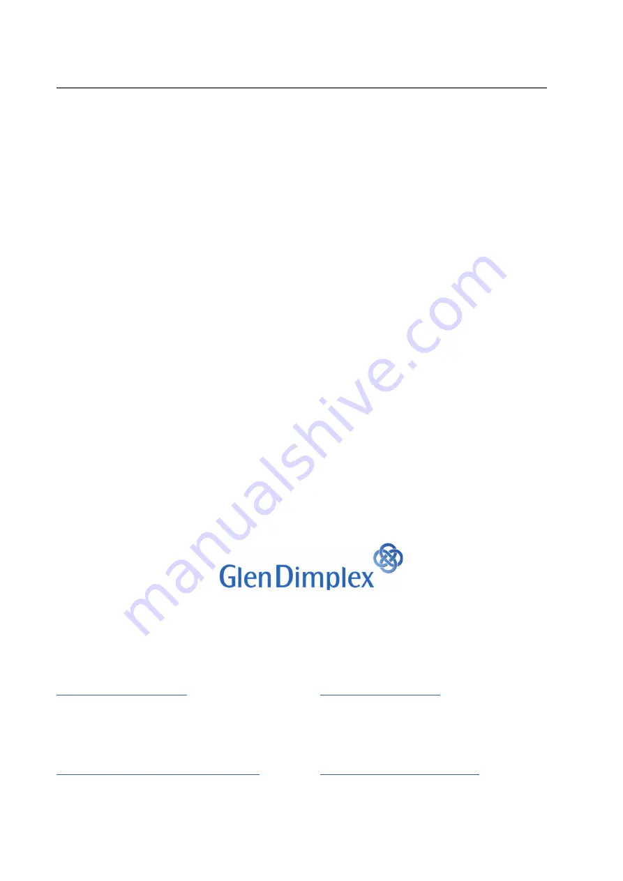 Glen Dimplex IRI6WE3 User Manual Download Page 20