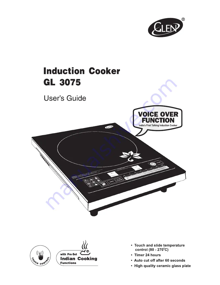 Glen GL 3075 User Manual Download Page 1