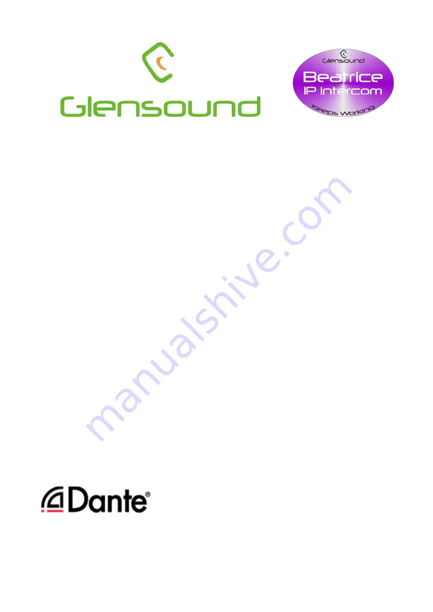 Glensound Dante BEATRICE R16 Скачать руководство пользователя страница 1