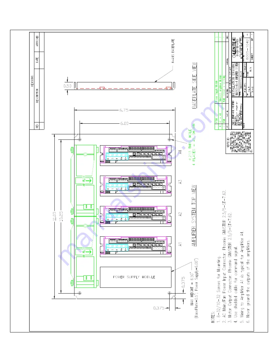 Glentek SMA8105 Operation & Service Manual Download Page 54