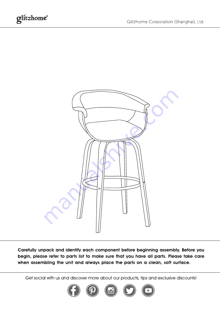 GLITZHOME 2000900008 Assembly Instruction Download Page 1