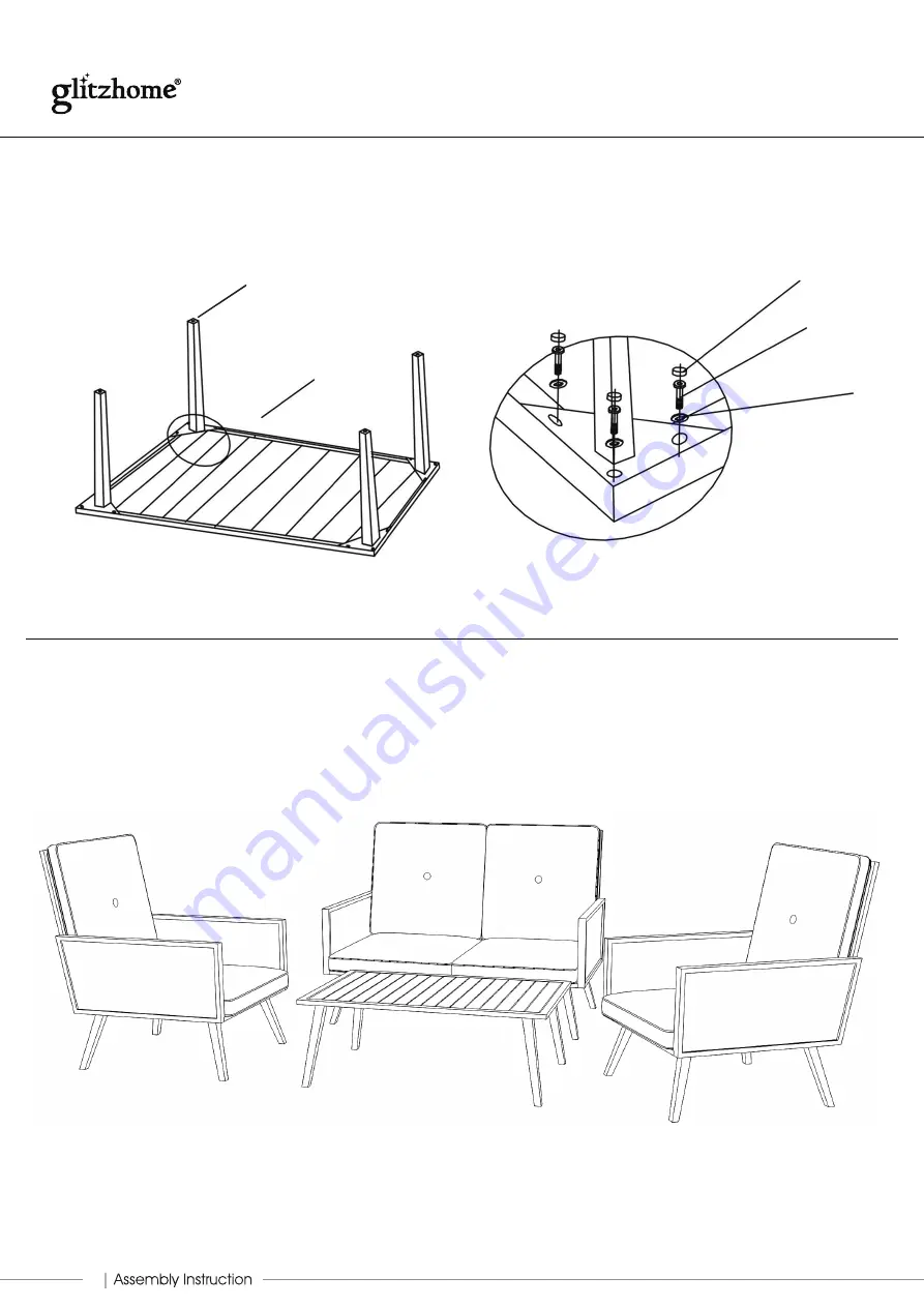 GLITZHOME GH11262 Assembly Instruction Manual Download Page 8